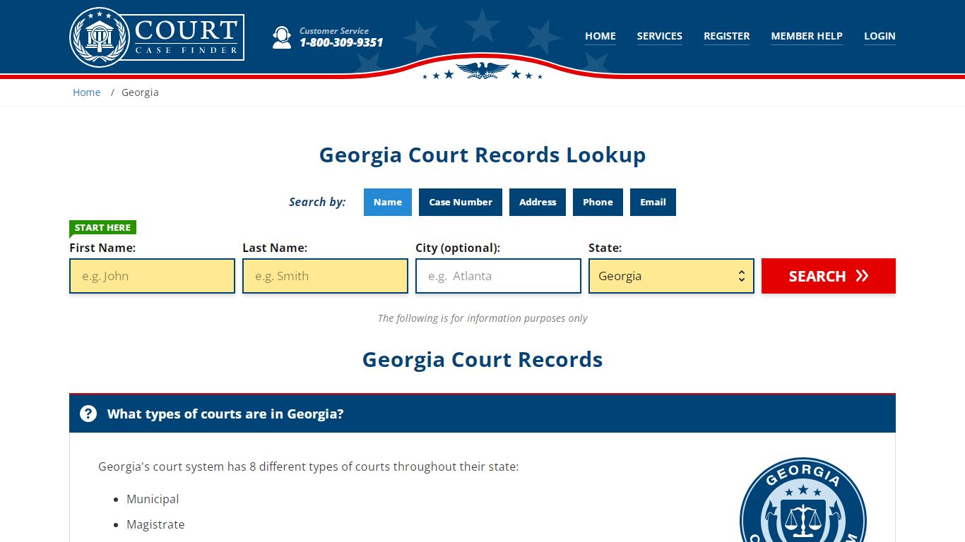 Georgia Court Records Lookup - GA Court Case Search