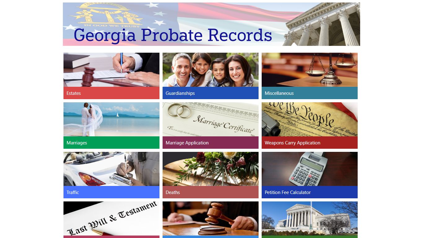 georgiaprobaterecords.com - Estates